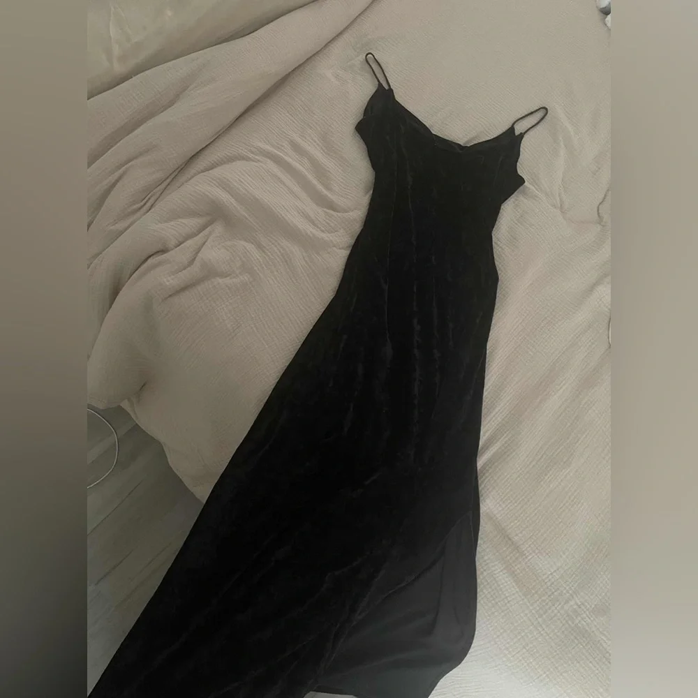 Vintage Victoria’s Secret VS Gold Label Crushed Velvet Maxi Dress - Picture 5 of 5